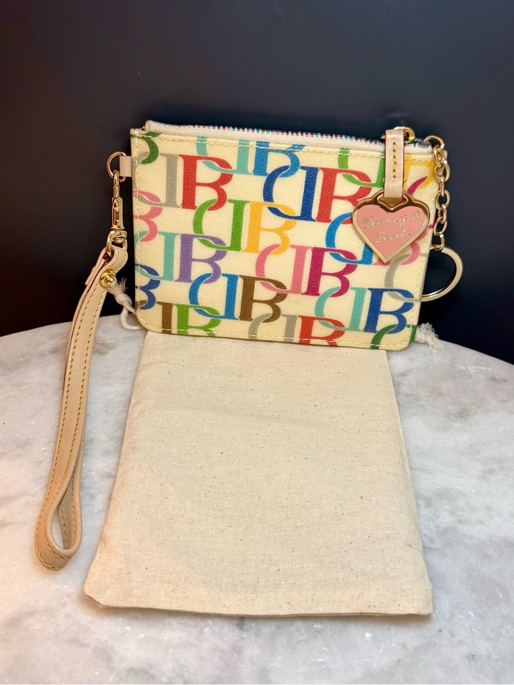 Vintage Dooney & Bourke Y2K
Rainbow Scribble Monogram
Wristlet Canvas Pouch - Picture 9 of 10